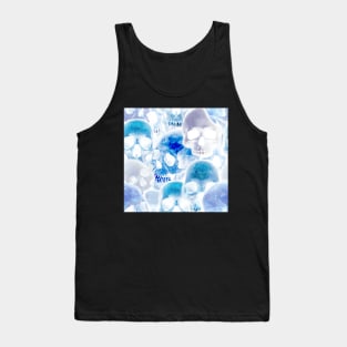 Tiling Ghostly Skull Pattern Tank Top